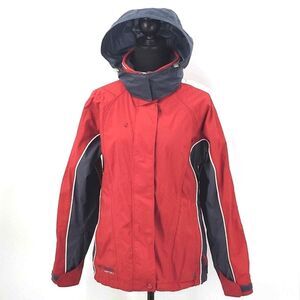 Vintage Columbia Vertex Omni-Shield Windbreaker Jacket Women's Medium Red Grey